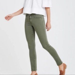 AG Stevie Slim Straight in Olive Green, size 26R